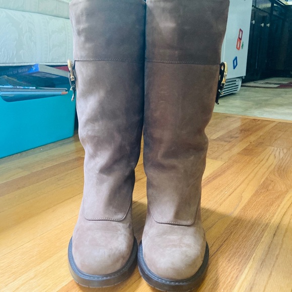 Salvatore Ferragamo Calf Suede shearling boots size 7.5 - Picture 5 of 12